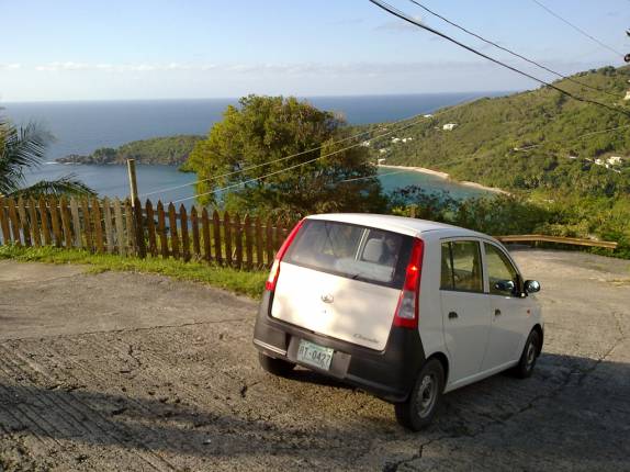 Nosso carro alugado em Tortola - Ilhas Virgens Britânicas